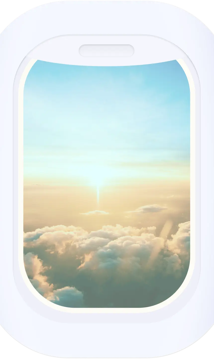 Airplane window (light mode)